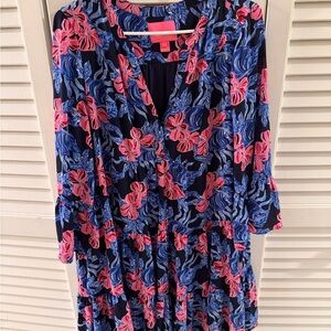 Lilly Pulitzer tierd long sleeve dress size 12